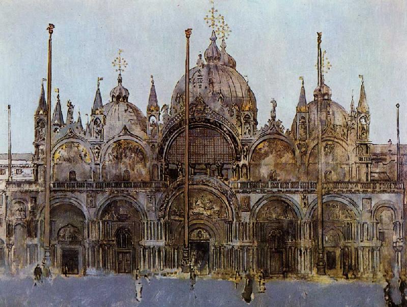 Walter Sickert St Mark's Cathedral, Venice Sweden oil painting art